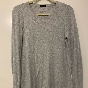 ATM Slub Jersey Long Sleeve Destroyed Wash Tee • S